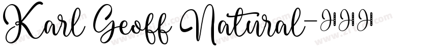 Karl Geoff Natural字体转换
